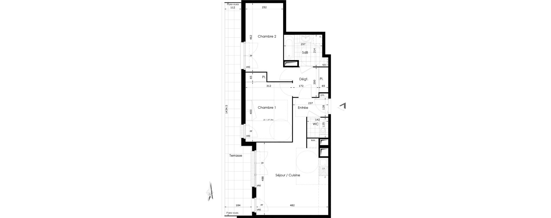 Appartement T3 de 65,70 m2 &agrave; Othis La jalaise