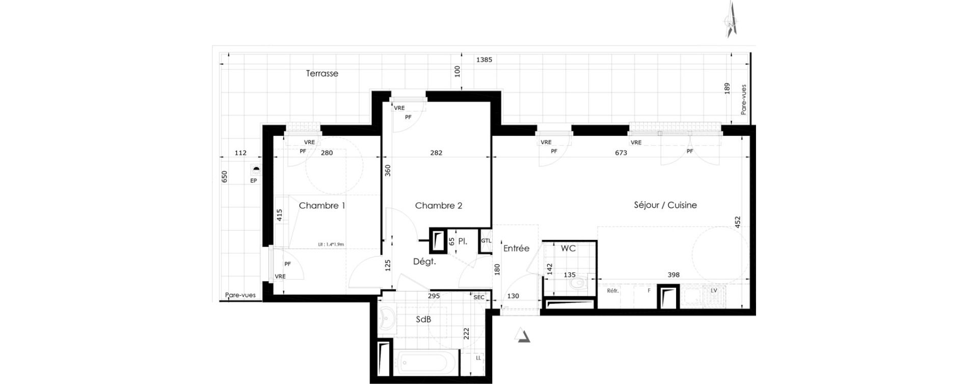 Appartement T3 de 59,95 m2 &agrave; Othis La jalaise