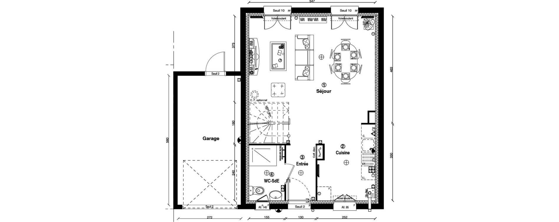 Maison T4 de 79,60 m2 &agrave; Othis Centre