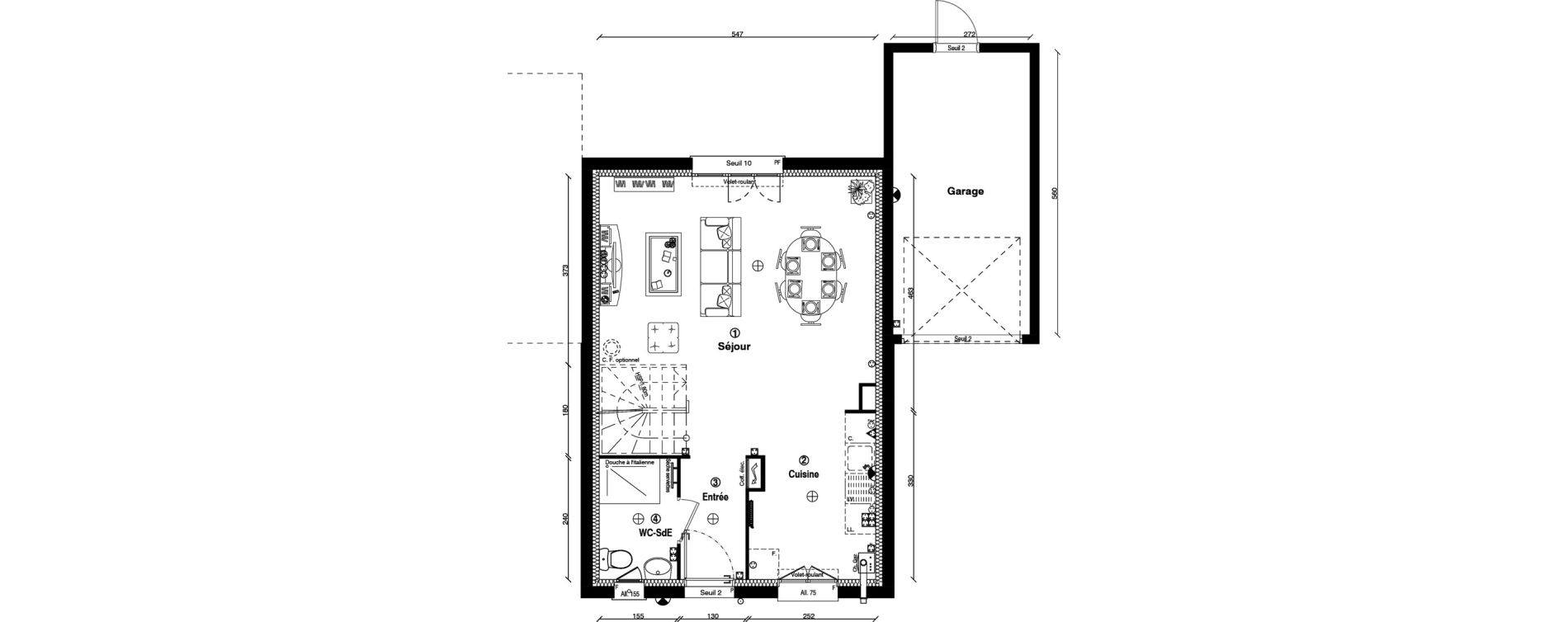 Maison T4 de 79,60 m2 &agrave; Othis Centre