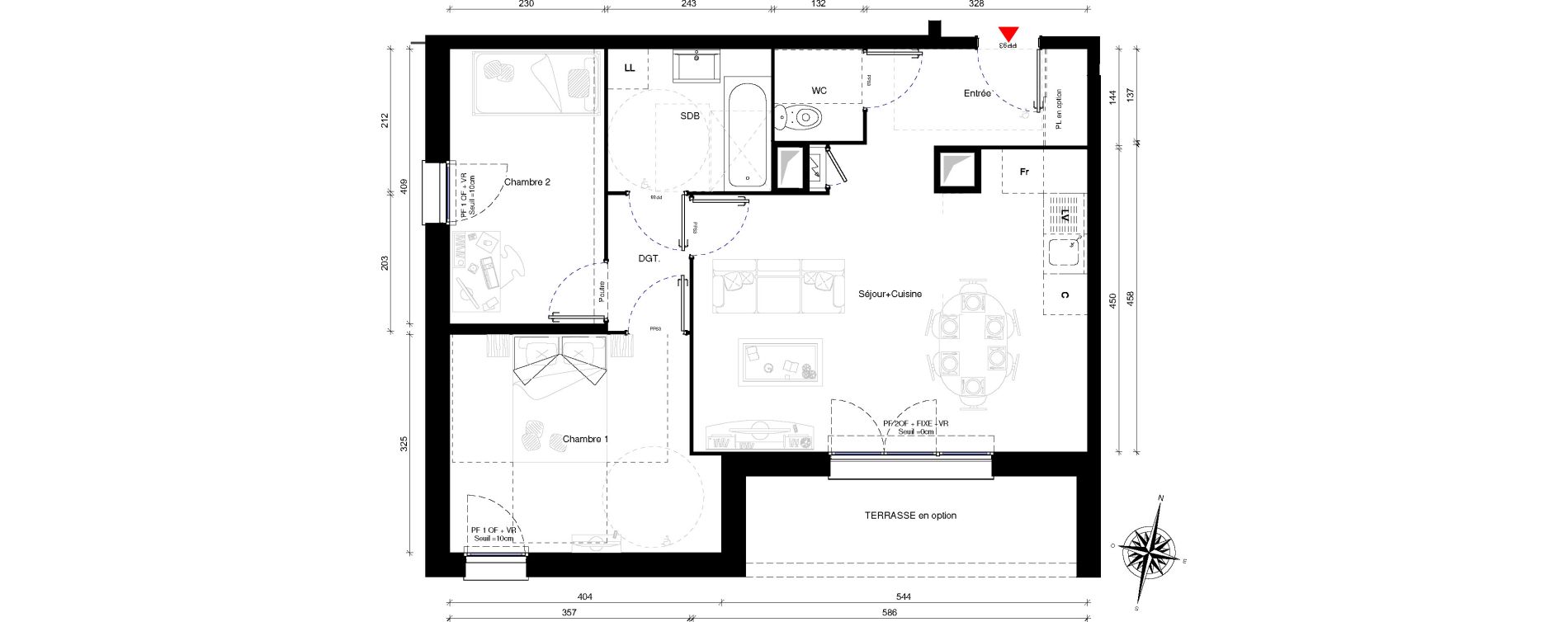 Appartement T3 de 60,60 m2 &agrave; Othis Centre