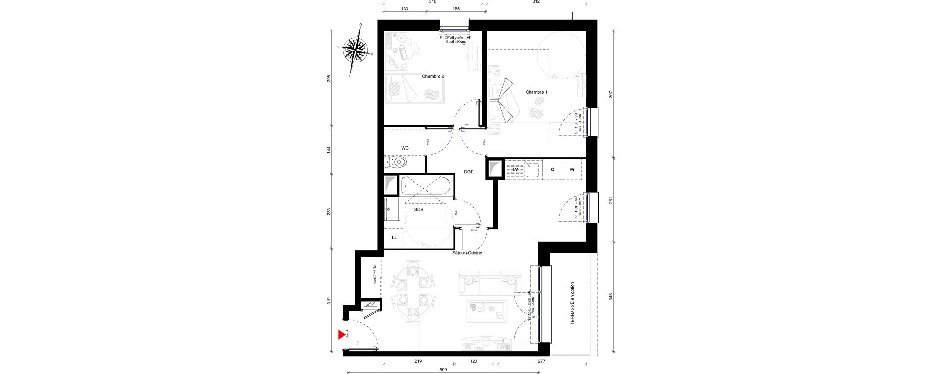 Appartement T3 de 59,30 m2 &agrave; Othis Centre