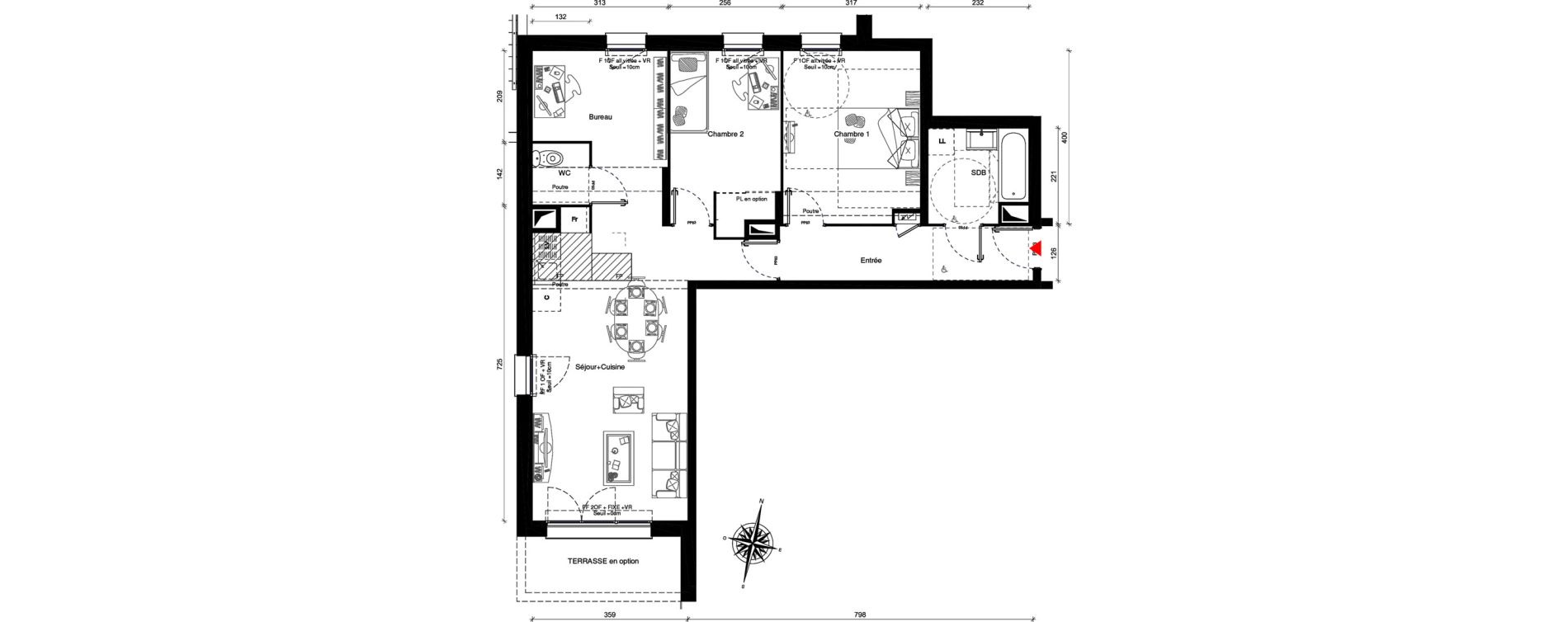 Appartement T3 de 73,40 m2 &agrave; Othis Centre