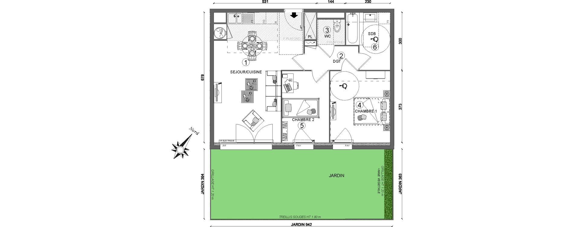 Appartement T3 de 59,75 m2 &agrave; Ozoir-La-Ferri&egrave;re Centre
