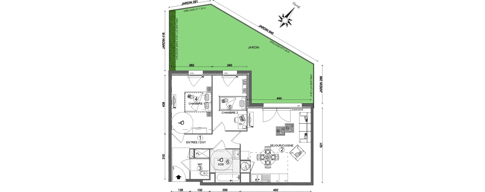 Appartement T3 de 60,15 m2 &agrave; Ozoir-La-Ferri&egrave;re Centre