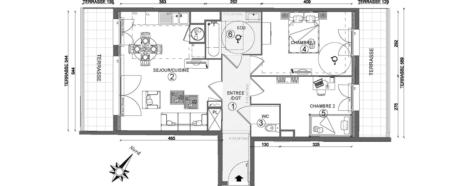 Appartement T3 de 59,30 m2 &agrave; Ozoir-La-Ferri&egrave;re Centre