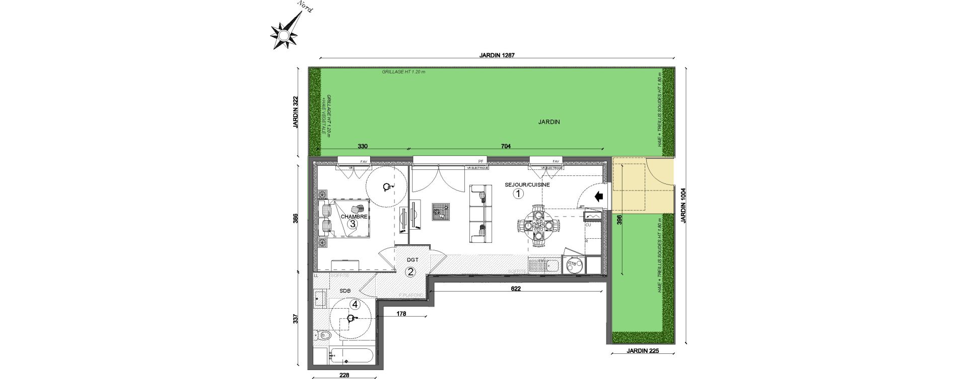 Appartement T2 de 48,60 m2 &agrave; Ozoir-La-Ferri&egrave;re Centre