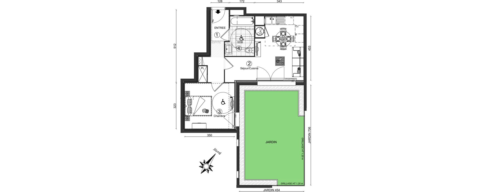 Appartement T2 de 42,20 m2 &agrave; Ozoir-La-Ferri&egrave;re Centre