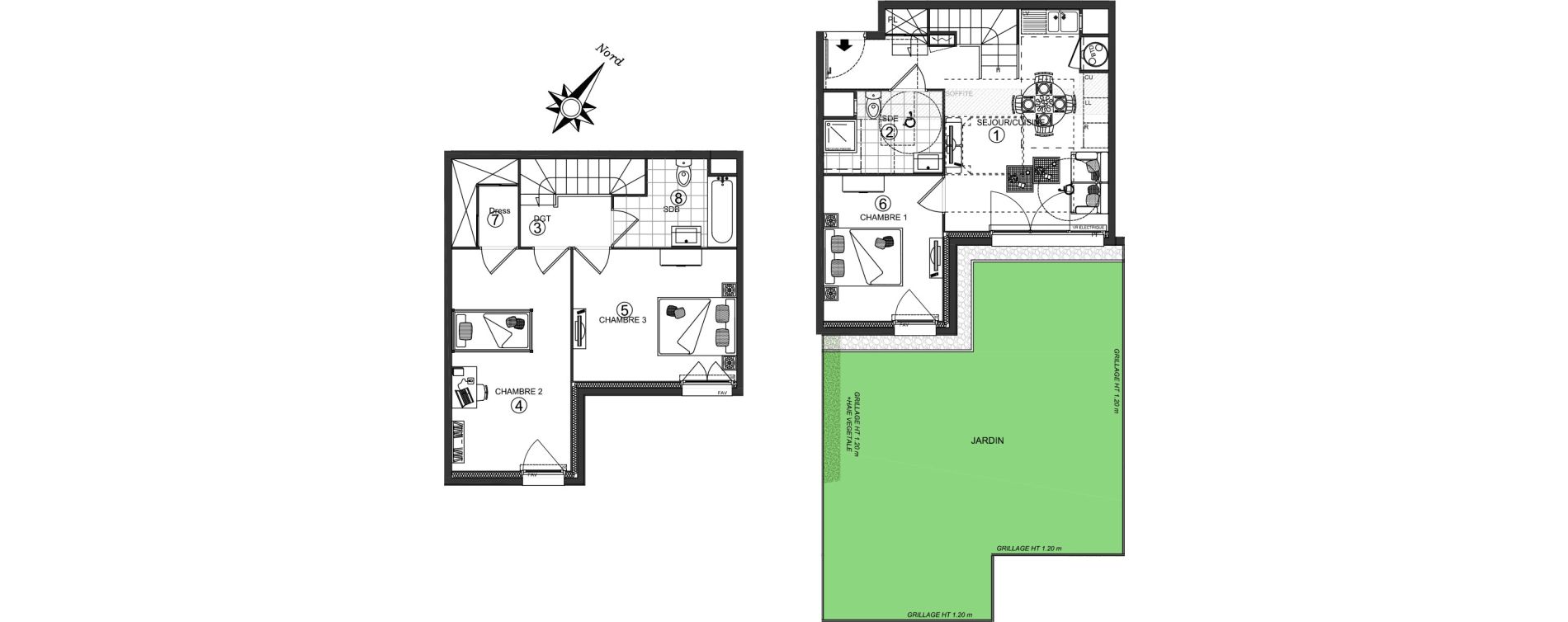 Appartement T4 de 76,85 m2 &agrave; Ozoir-La-Ferri&egrave;re Centre