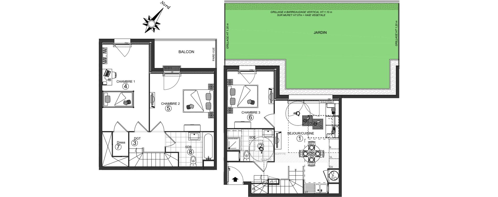 Appartement T4 de 79,70 m2 &agrave; Ozoir-La-Ferri&egrave;re Centre