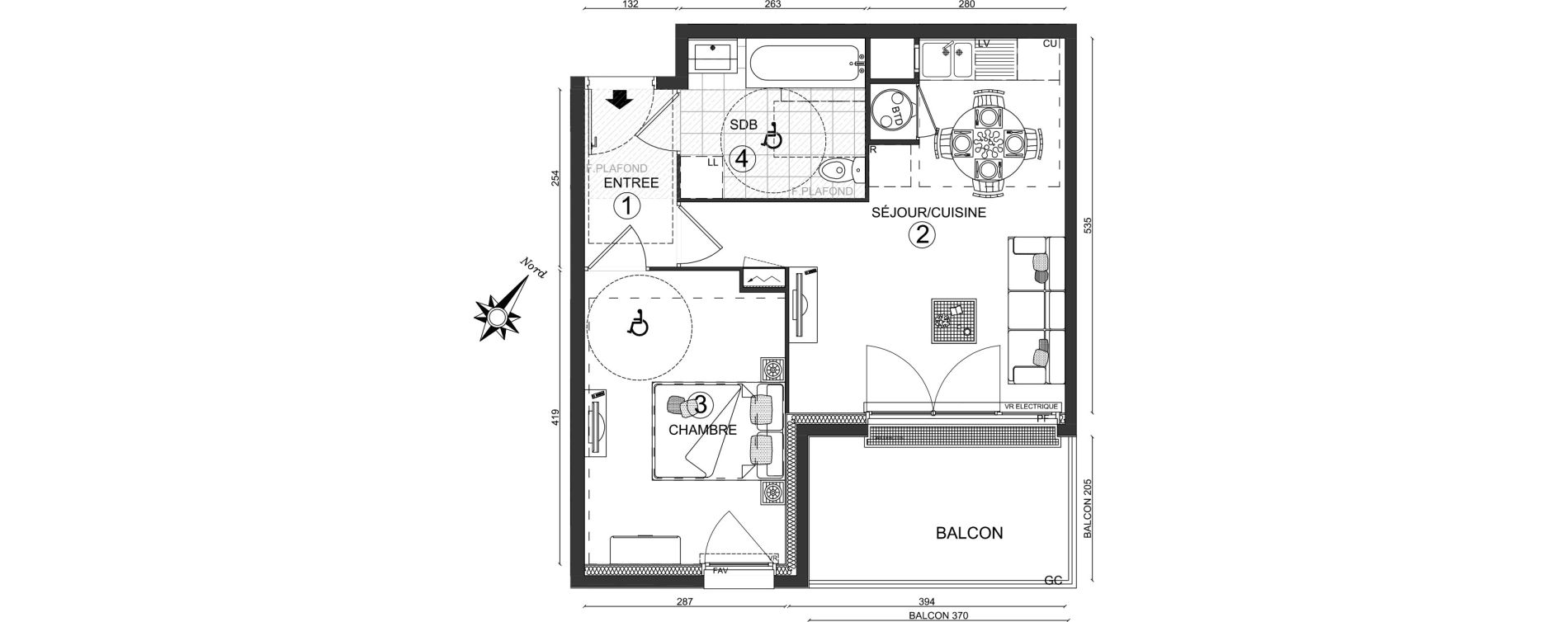 Appartement T2 de 40,40 m2 &agrave; Ozoir-La-Ferri&egrave;re Centre