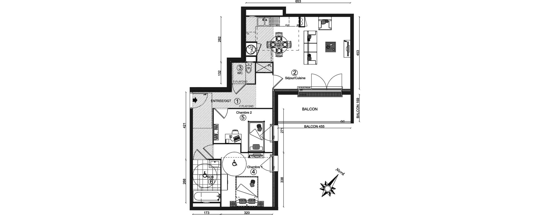 Appartement T3 de 65,15 m2 &agrave; Ozoir-La-Ferri&egrave;re Centre