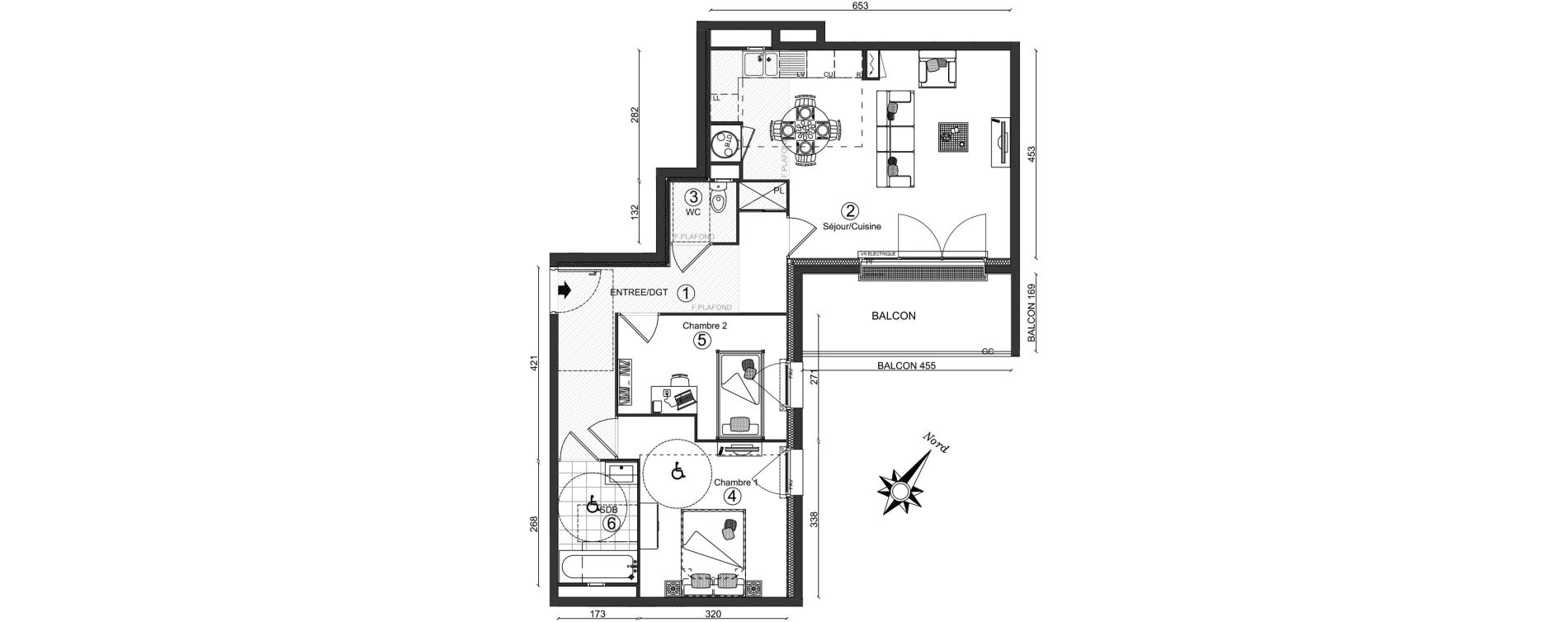 Appartement T3 de 65,15 m2 &agrave; Ozoir-La-Ferri&egrave;re Centre