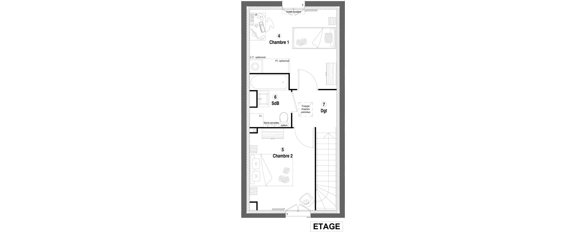 Maison T3 de 60,30 m2 &agrave; Ozoir-La-Ferri&egrave;re Centre