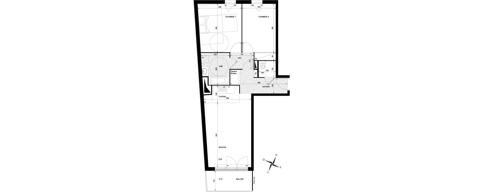 Appartement T3 de 65,16 m2 &agrave; Ozoir-La-Ferri&egrave;re Gare - br&egrave;che aux loups