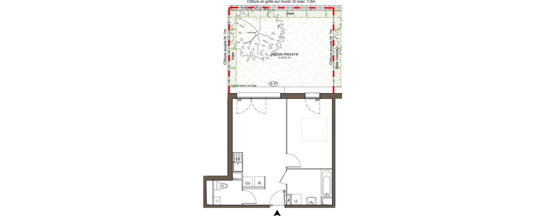 Appartement T2 de 40,85 m2 &agrave; Pomponne Centre