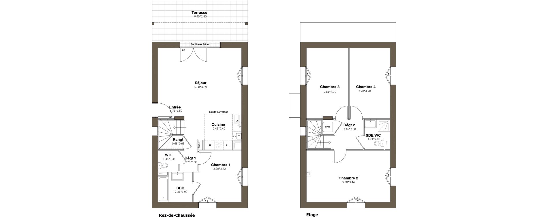 Maison T5 de 105,93 m2 &agrave; Pomponne Grimp&eacute;