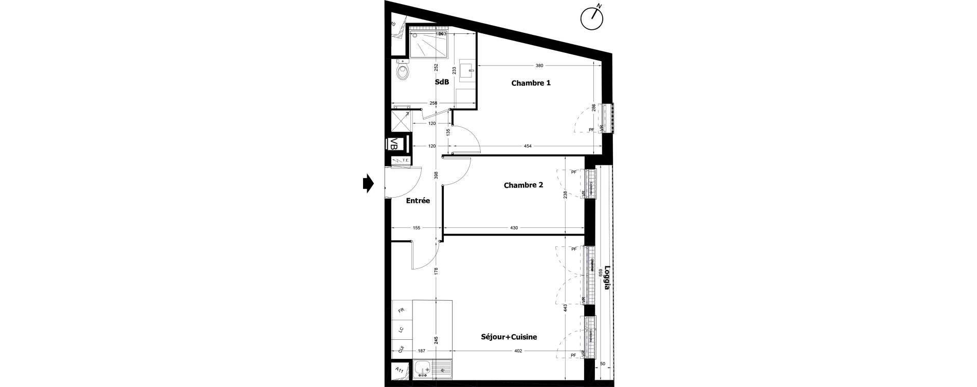 Appartement T3 de 61,00 m2 &agrave; Pomponne Centre