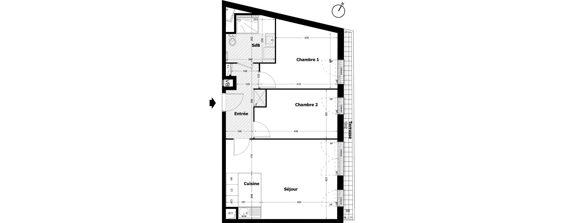 Appartement T3 de 59,49 m2 &agrave; Pomponne Centre