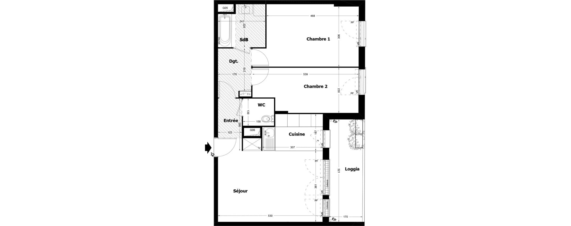 Appartement T3 de 66,15 m2 &agrave; Pomponne Centre