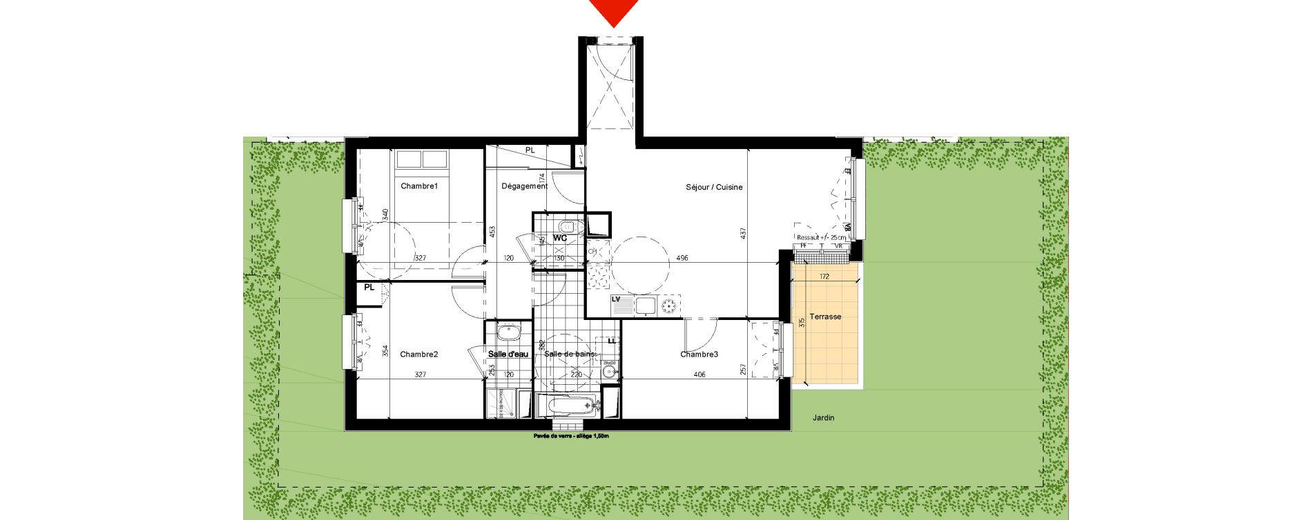Appartement T4 de 81,97 m2 &agrave; Pontault-Combault Centre