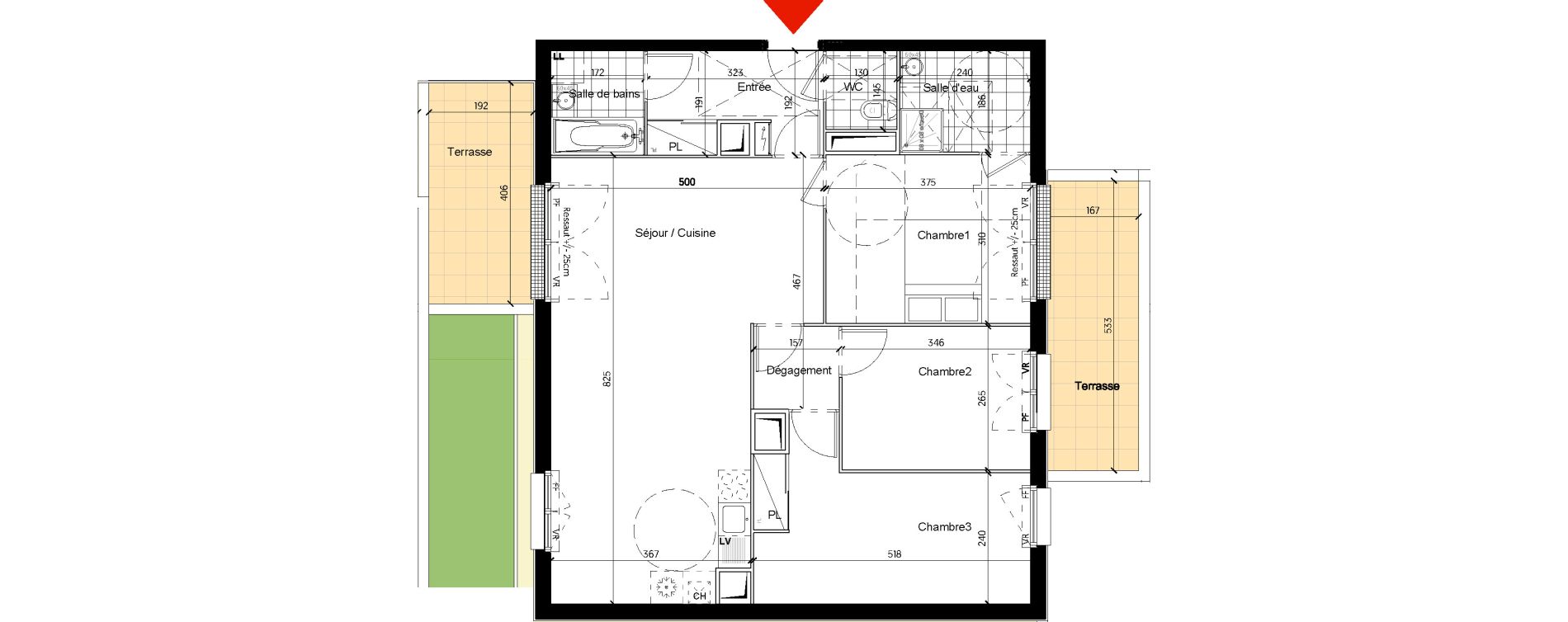 Appartement T4 de 85,54 m2 &agrave; Pontault-Combault Centre