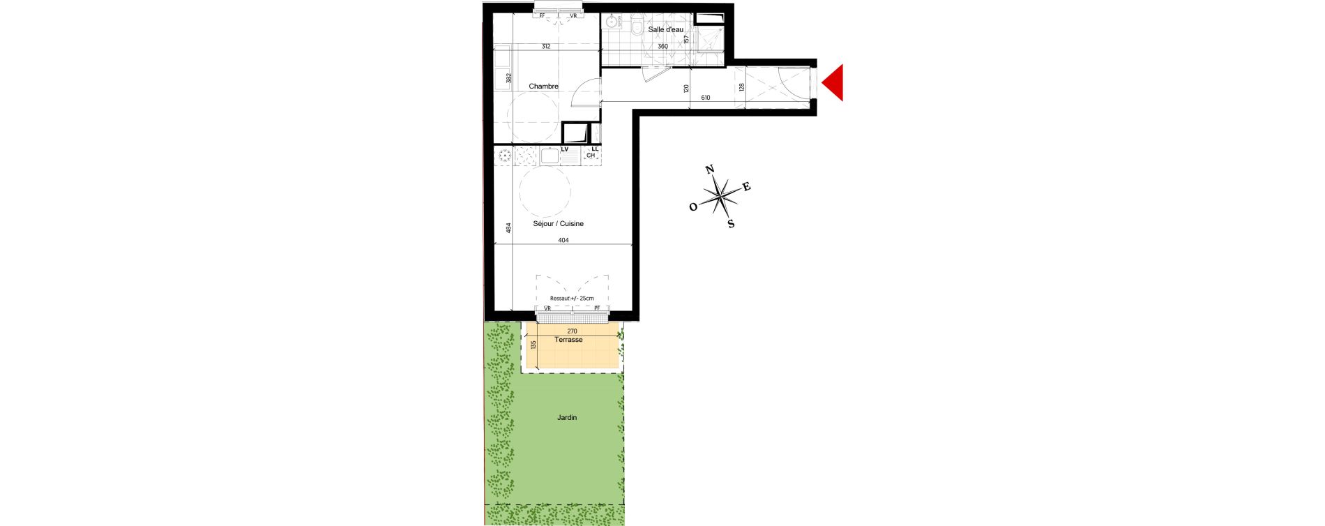 Appartement T2 de 44,55 m2 &agrave; Pontault-Combault Centre