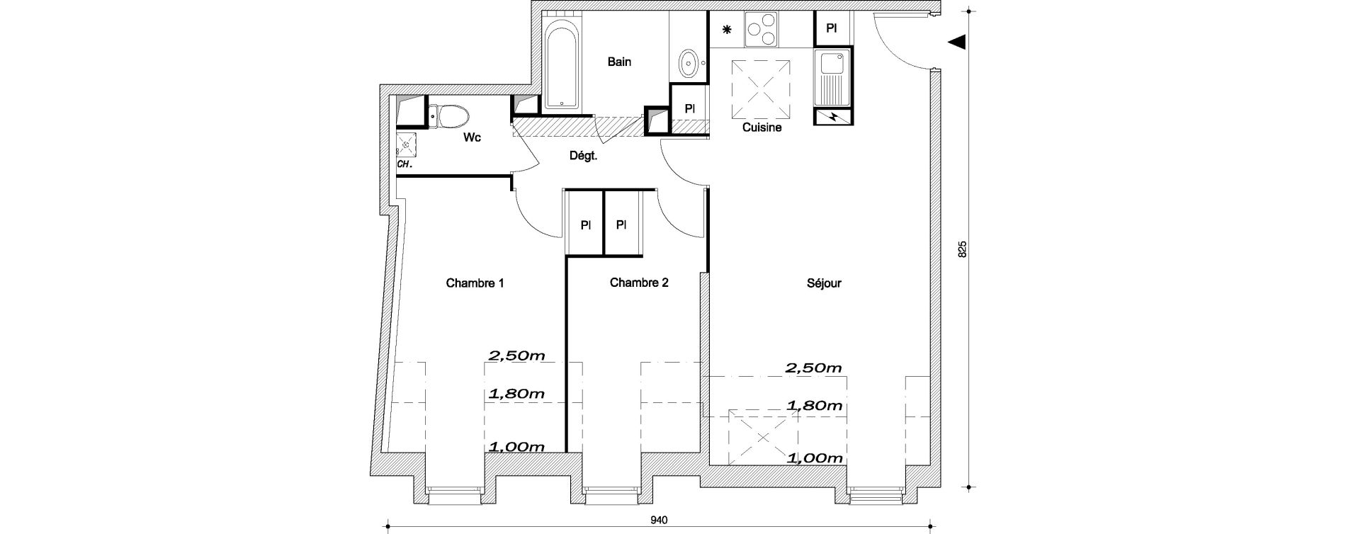 Appartement T3 de 61,75 m2 &agrave; Pontault-Combault Centre