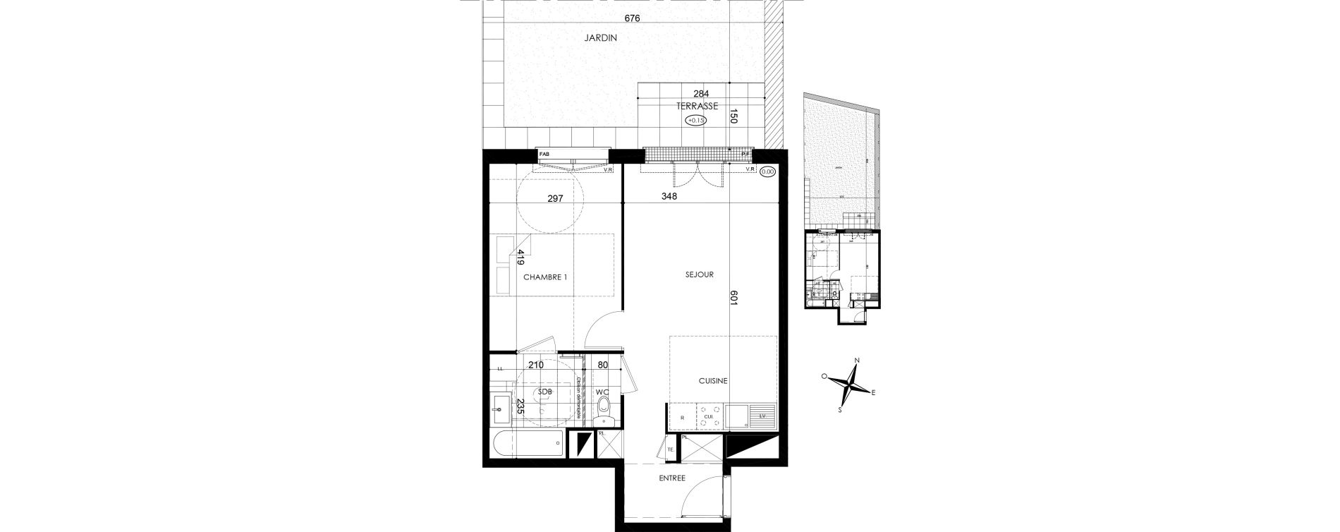Appartement T2 de 43,94 m2 &agrave; Pontault-Combault Centre