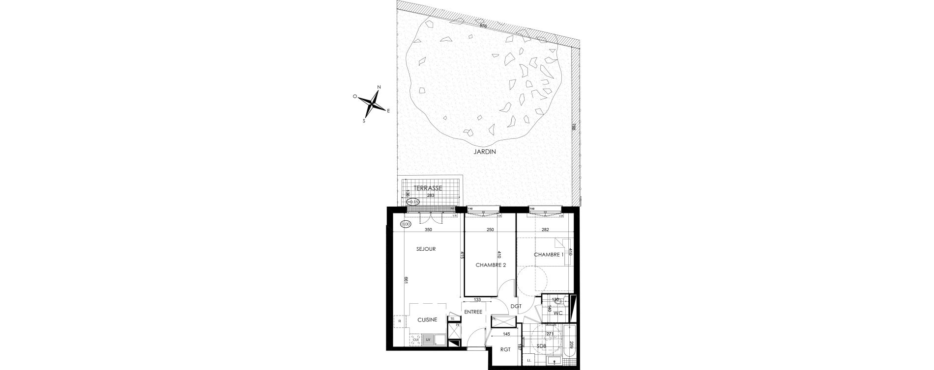 Appartement T3 de 60,41 m2 &agrave; Pontault-Combault Centre