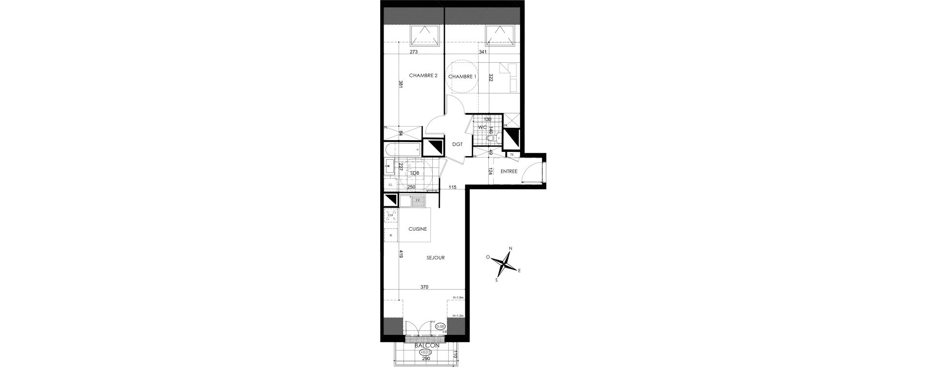 Appartement T3 de 60,26 m2 &agrave; Pontault-Combault Centre