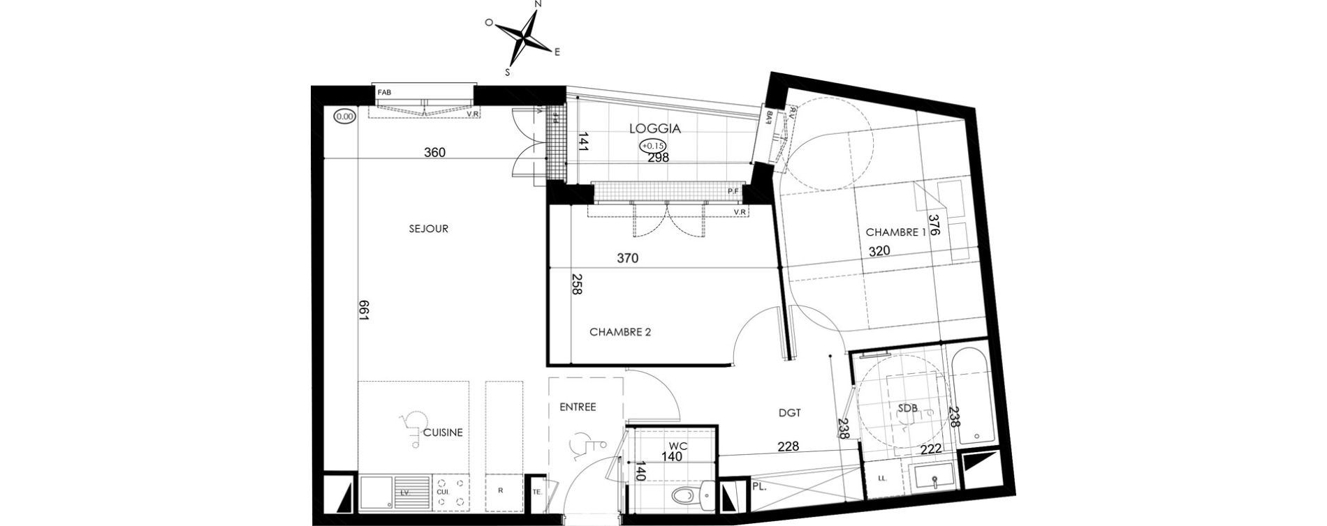 Appartement T3 de 61,45 m2 &agrave; Pontault-Combault Centre