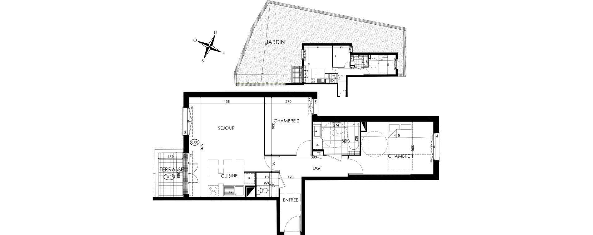 Appartement T3 de 63,58 m2 &agrave; Pontault-Combault Centre