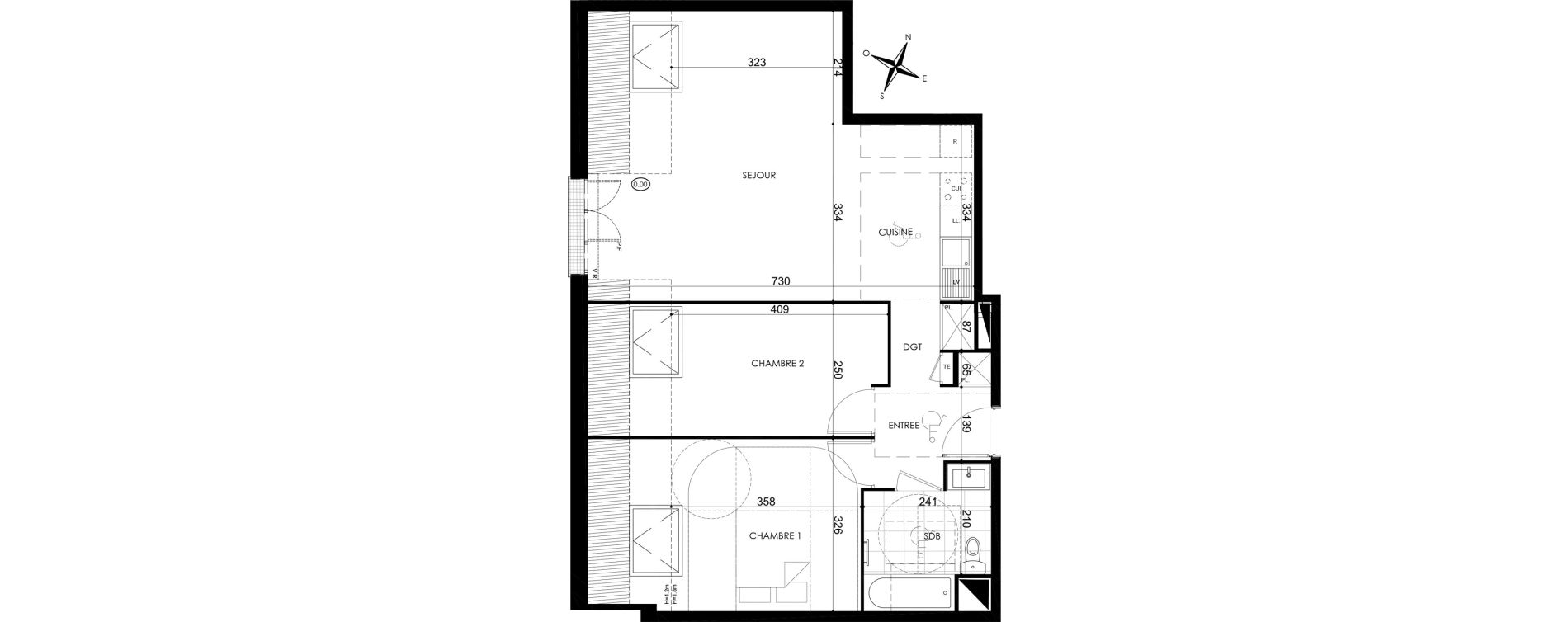 Appartement T3 de 62,61 m2 &agrave; Pontault-Combault Centre