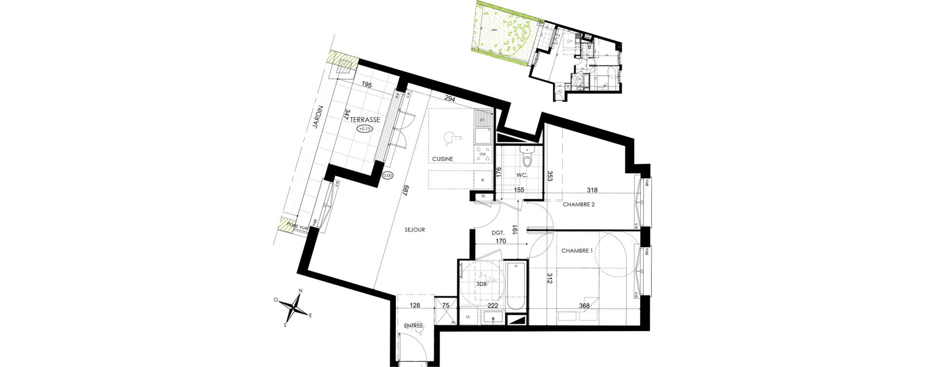 Appartement T3 de 61,46 m2 &agrave; Pontault-Combault Centre