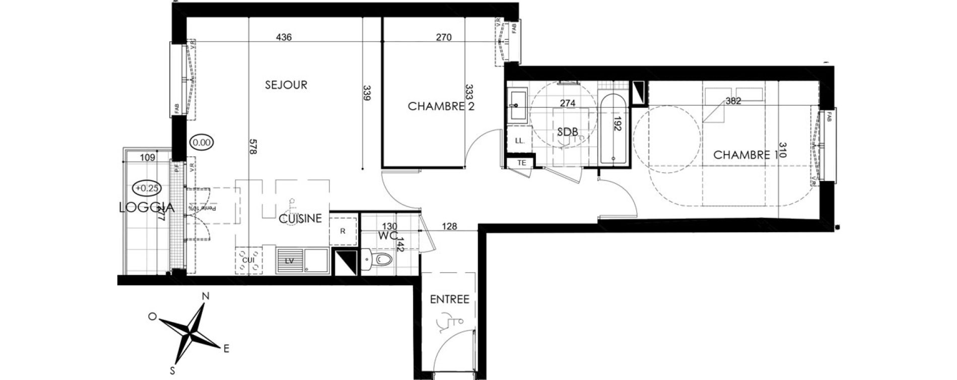 Appartement T3 de 63,76 m2 &agrave; Pontault-Combault Centre