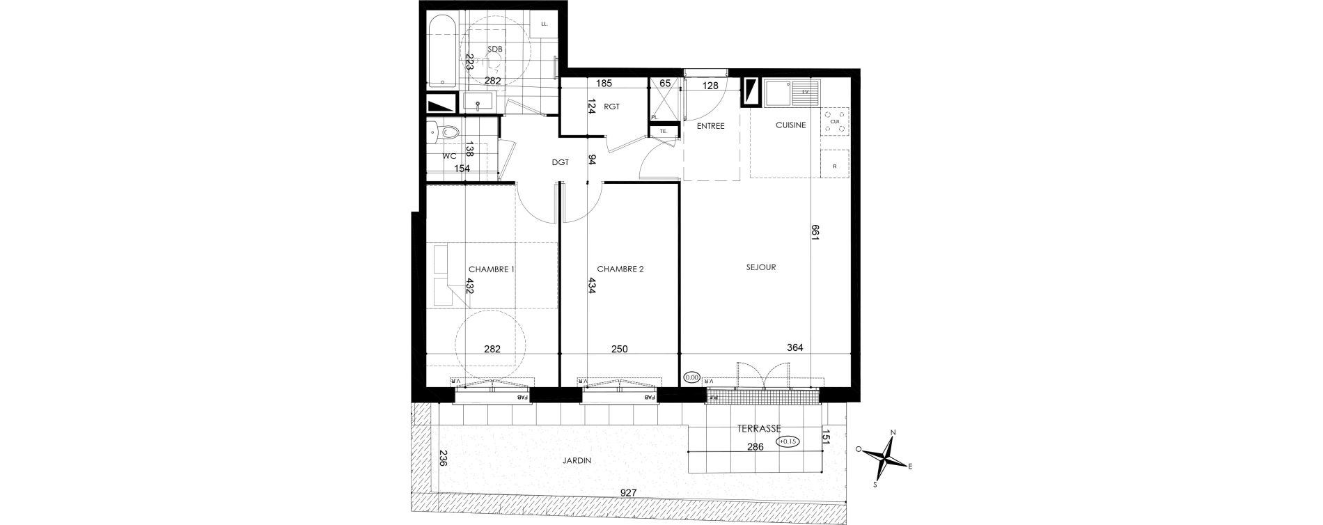 Appartement T3 de 61,81 m2 &agrave; Pontault-Combault Centre