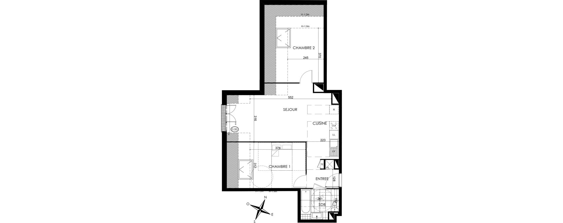 Appartement T3 de 55,80 m2 &agrave; Pontault-Combault Centre