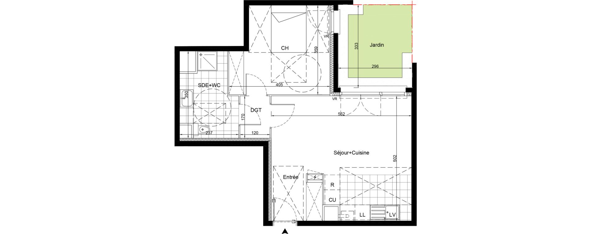 Appartement T2 de 49,10 m2 &agrave; Pontault-Combault Centre