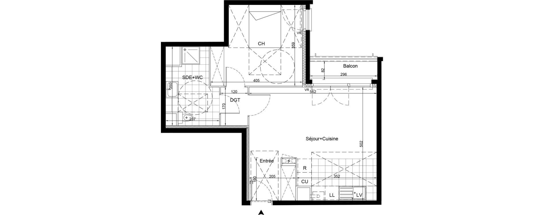 Appartement T2 de 49,10 m2 &agrave; Pontault-Combault Centre