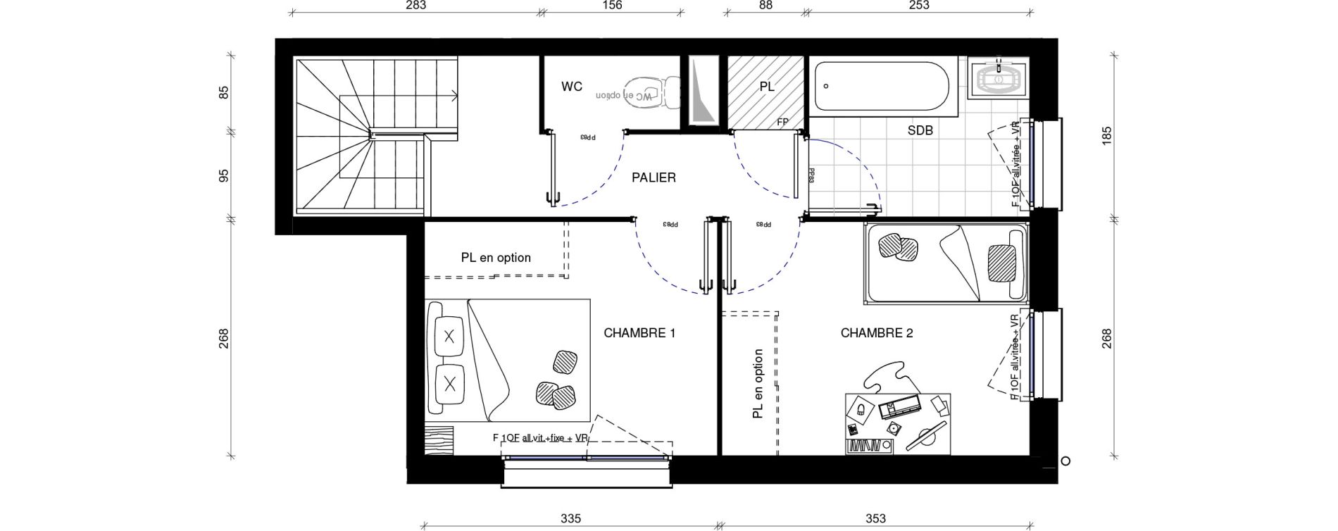 Duplex T3 de 61,20 m2 &agrave; Pontault-Combault Centre