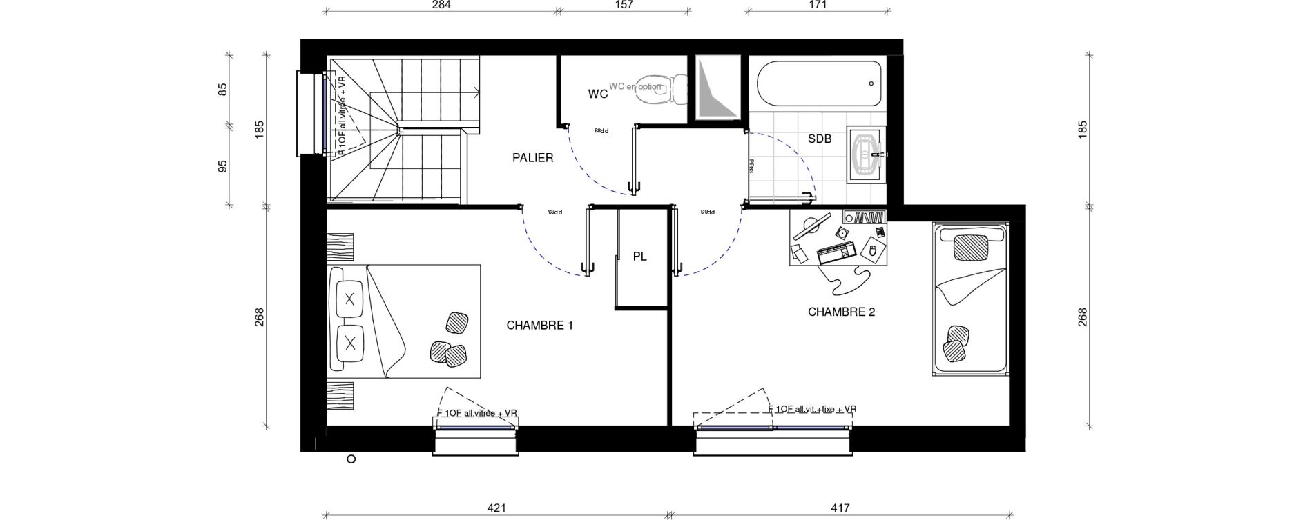Duplex T3 de 63,50 m2 &agrave; Pontault-Combault Centre