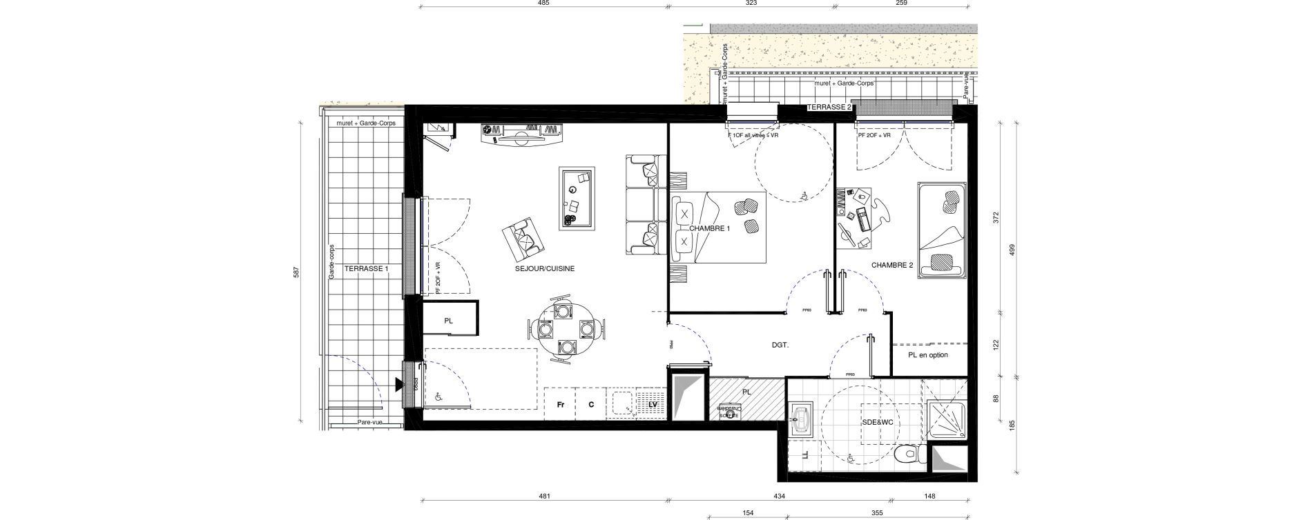 Appartement T3 de 63,40 m2 &agrave; Pontault-Combault Centre