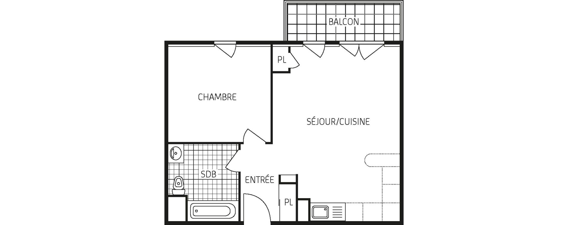Appartement T2 de 44,26 m2 &agrave; Pringy Centre