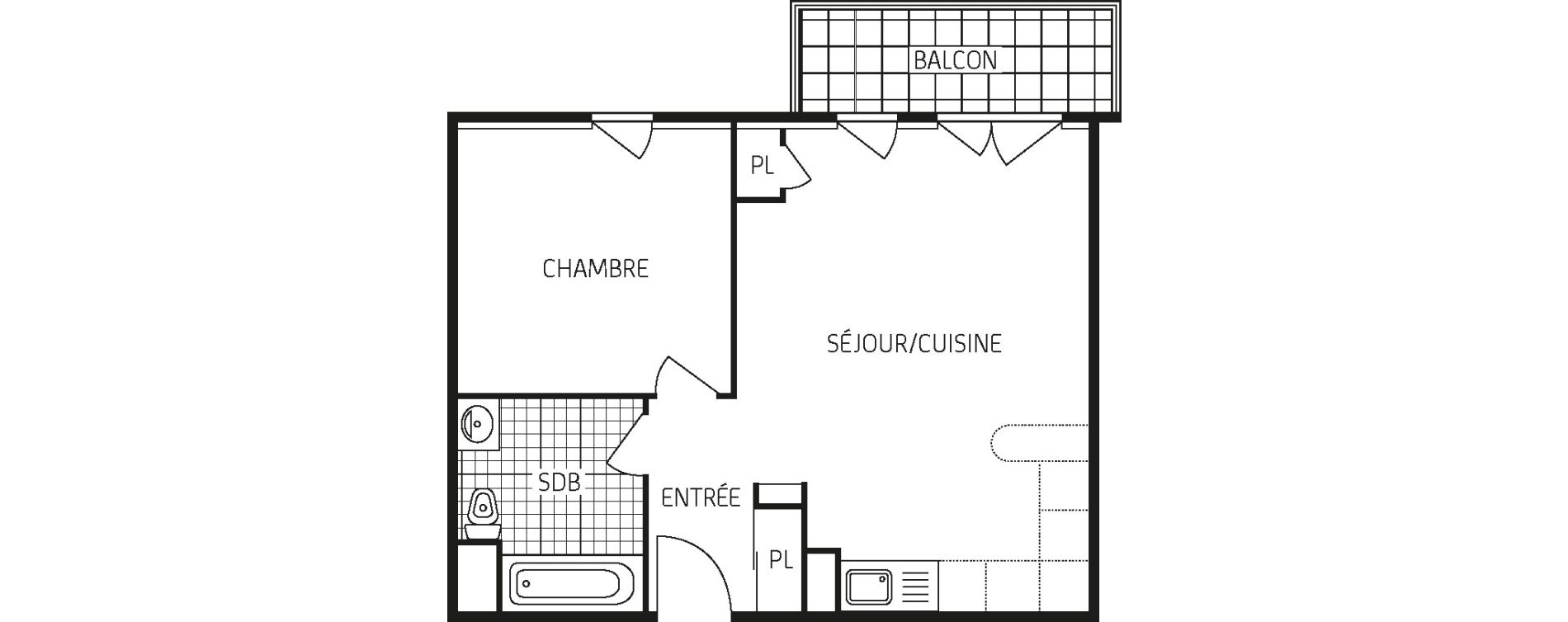 Appartement T2 de 44,31 m2 &agrave; Pringy Centre