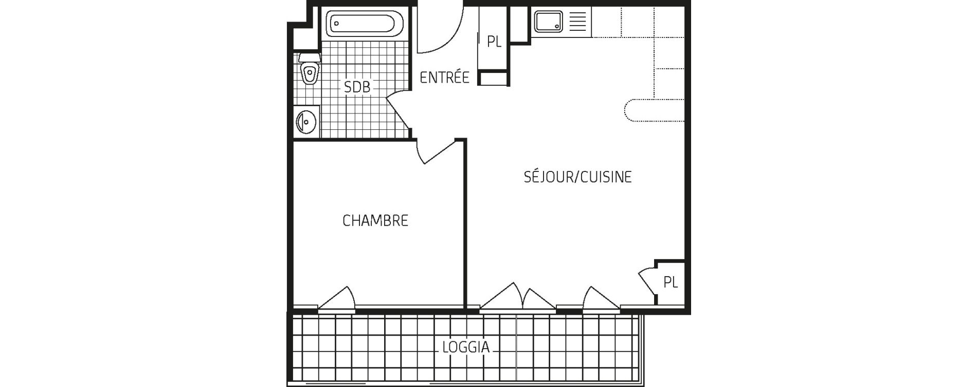 Appartement T2 de 44,34 m2 &agrave; Pringy Centre