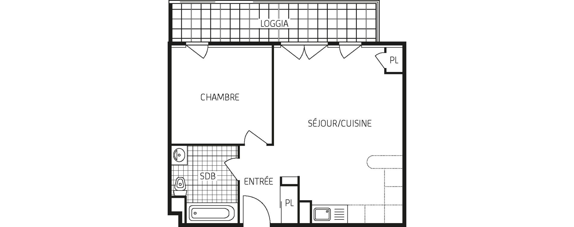Appartement T2 de 44,55 m2 &agrave; Pringy Centre
