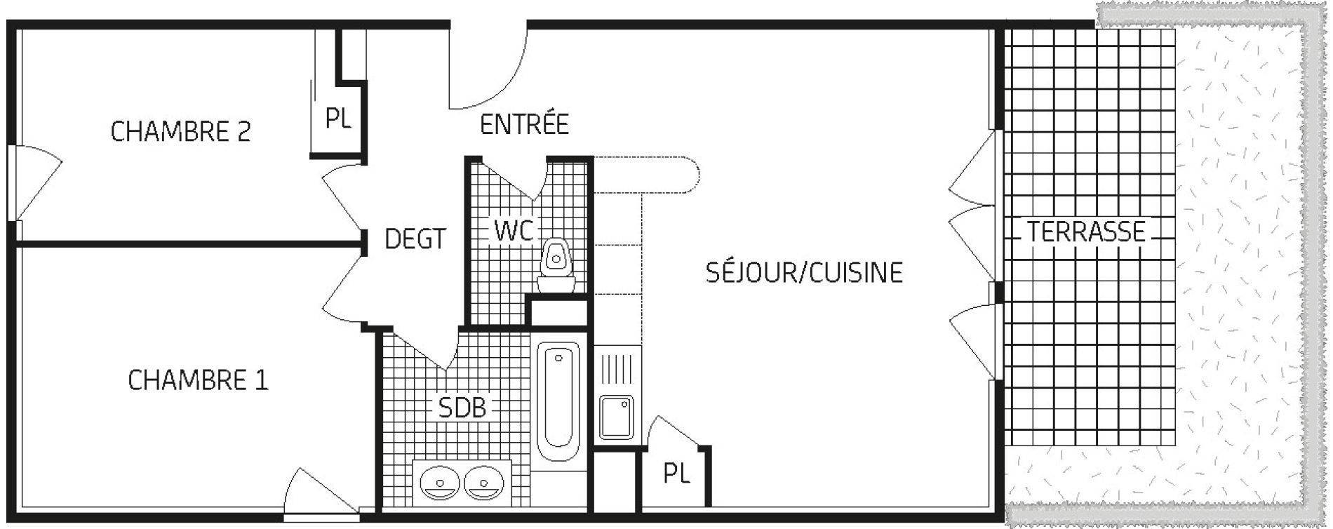 Appartement T3 de 61,77 m2 &agrave; Provins Centre