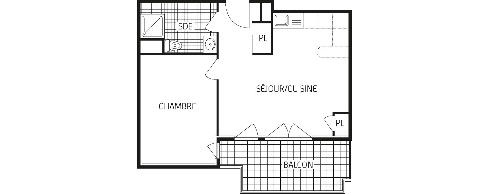 Appartement T2 de 39,55 m2 &agrave; Provins Centre