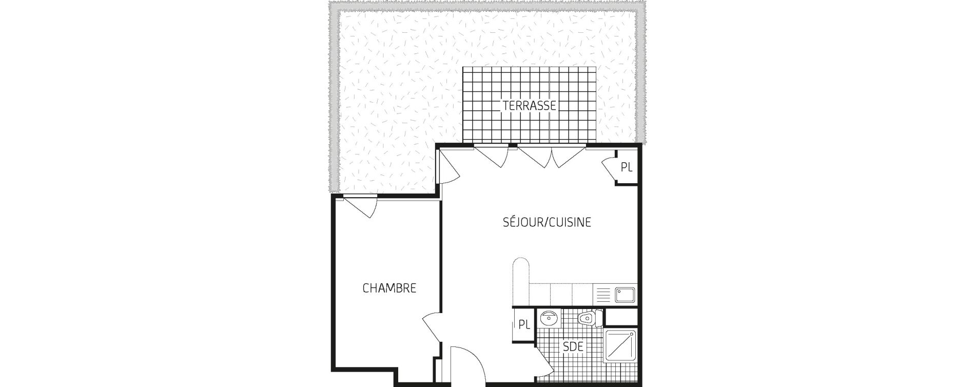 Appartement T2 de 42,37 m2 &agrave; Provins Centre
